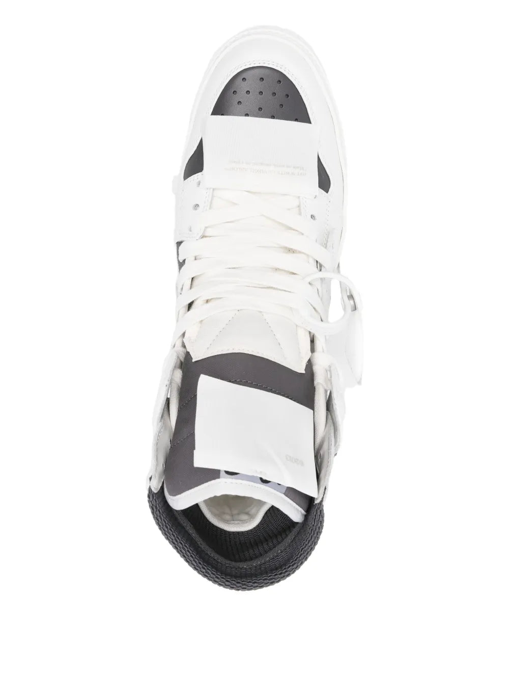 Off-White High-Top Leather Sneakers