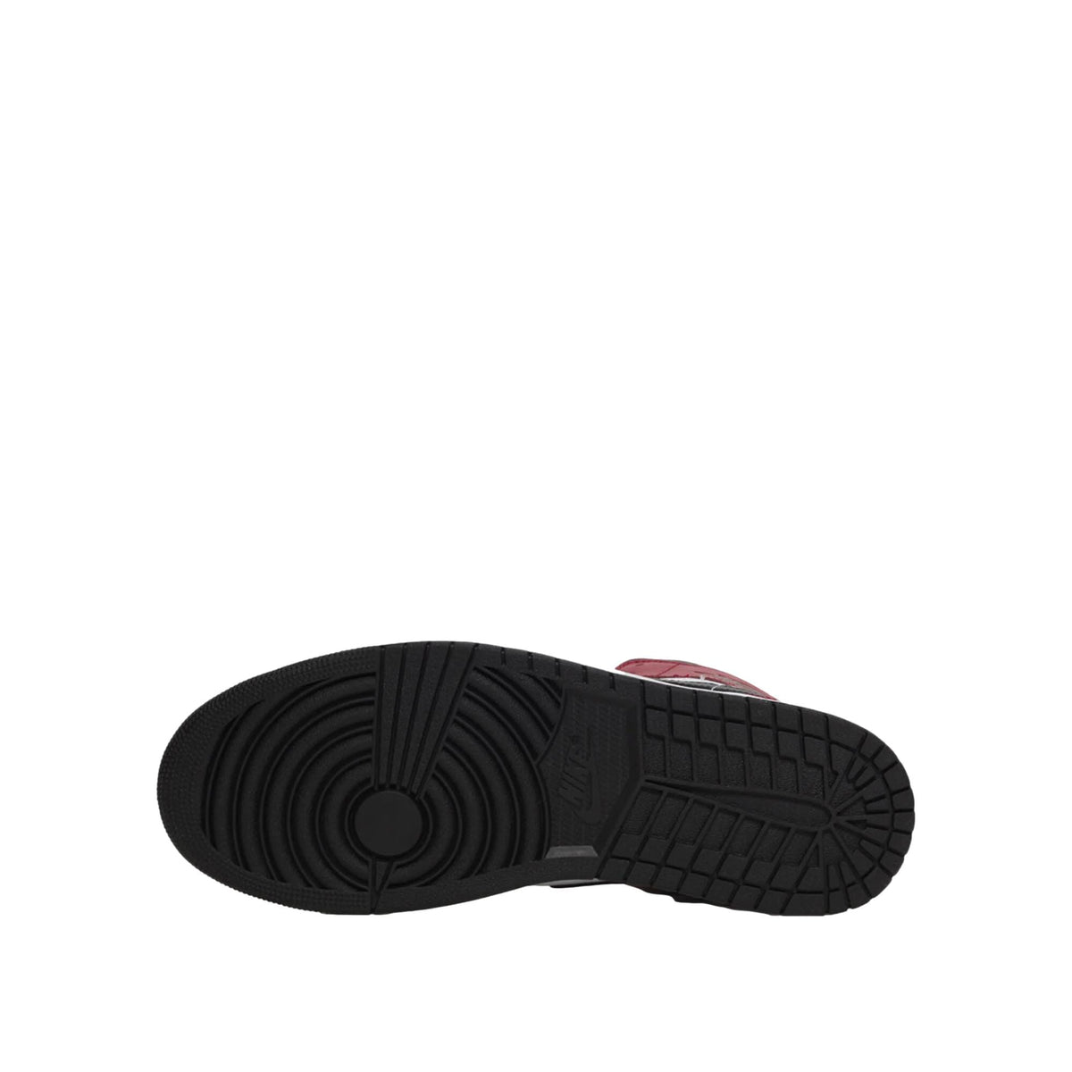 Nike Air Jordan 1 Mid Black / Black - Gym Red 554724-069 Men's