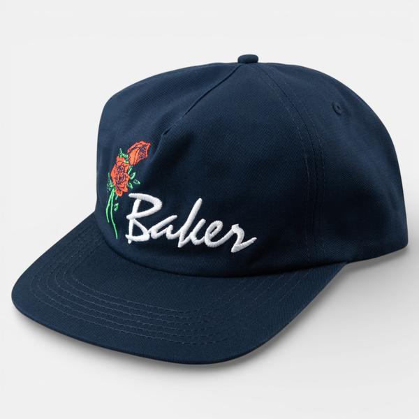 Baker Skateboards Roses Snapback Hat Navy