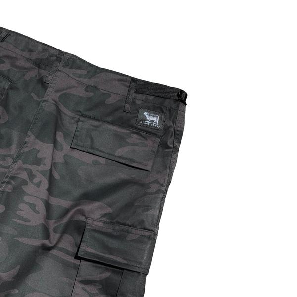 Black Sheep Cargo Skate Shorts - Midnight Black Camo