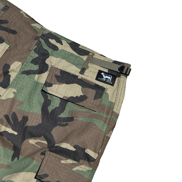 Black Sheep Cargo Skate Shorts - Woodland Camo