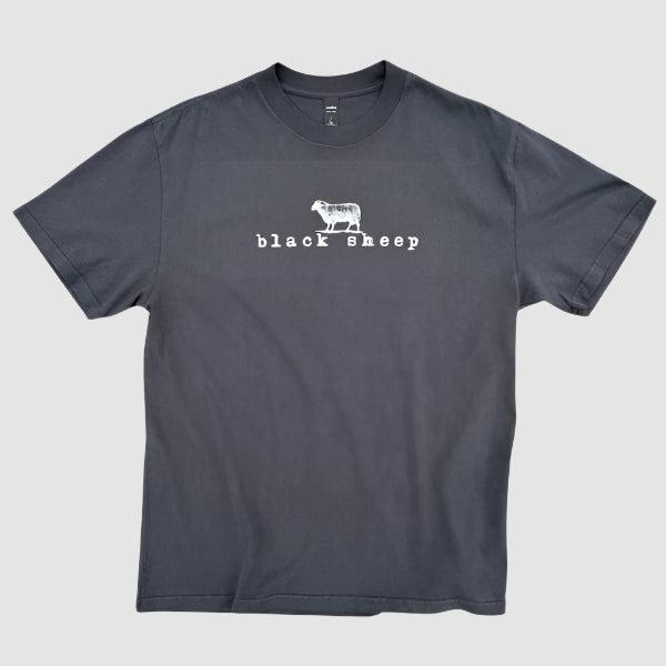 Black Sheep OG Logo Heavy Weight Faded Tee Vintage Coal