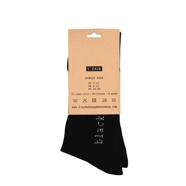 Black Sheep OG Logo Premium Crew Socks Black