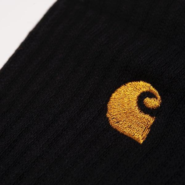 Carhartt WIP Chase Crew Socks Black - Gold