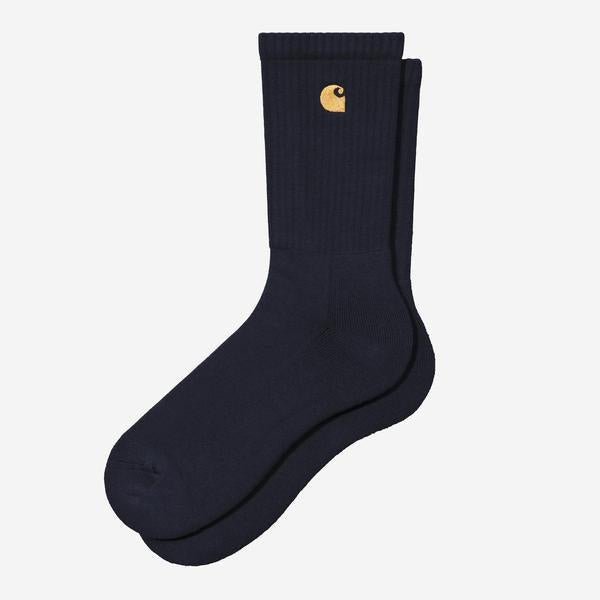 Carhartt WIP Chase Crew Socks Dark Navy - Gold
