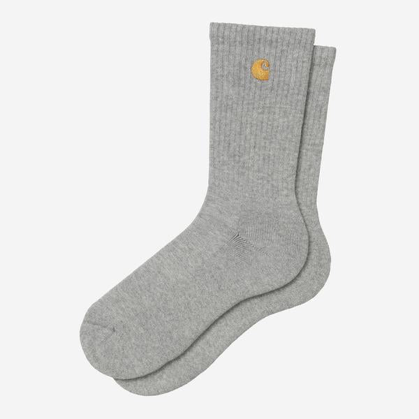 Carhartt WIP Chase Crew Socks Grey Heather - Gold