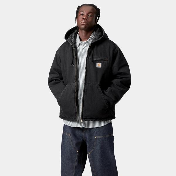 Carhartt WIP Cleveland Denim Jacket Black Stone Washed