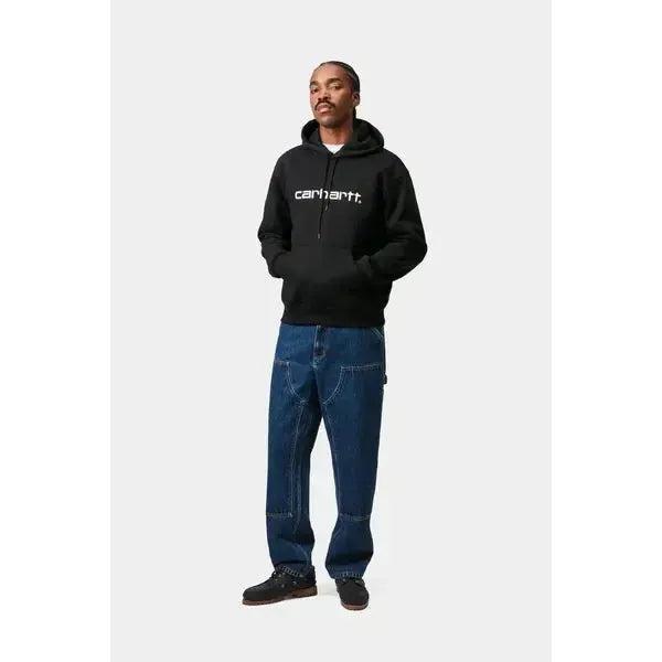 Carhartt WIP Hooded Embroidered Sweatshirt Black - White