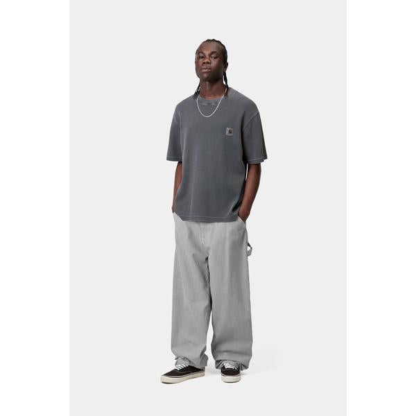 Carhartt WIP Mercer Stripe Single Knee Pant Graphite - Wax Stone Washed