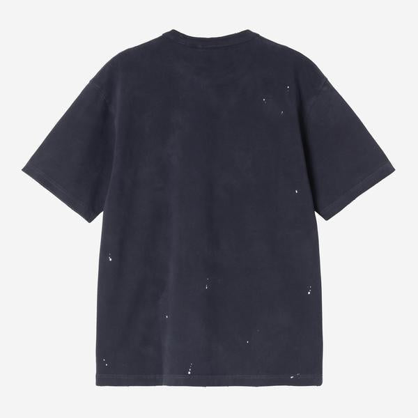 Carhartt WIP S/S Painter T-Shirt Destroy Wash Splatter Dark Navy