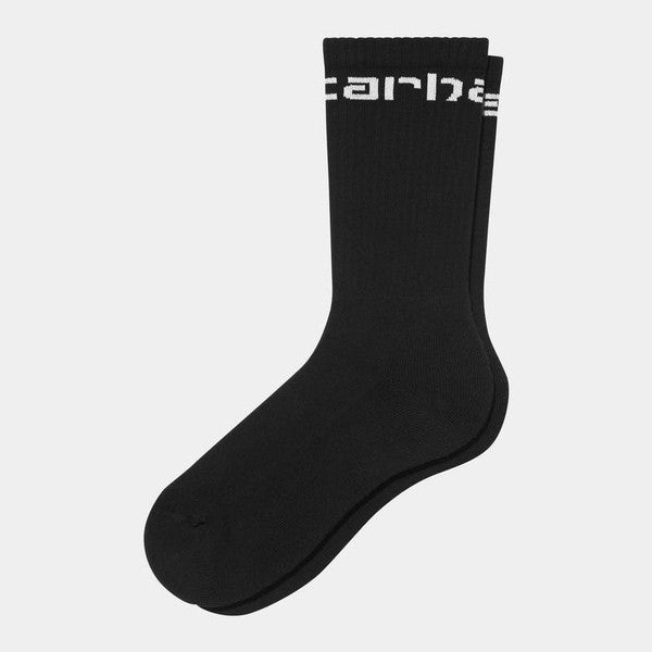 Carhartt WIP Script Crew Socks Black - White