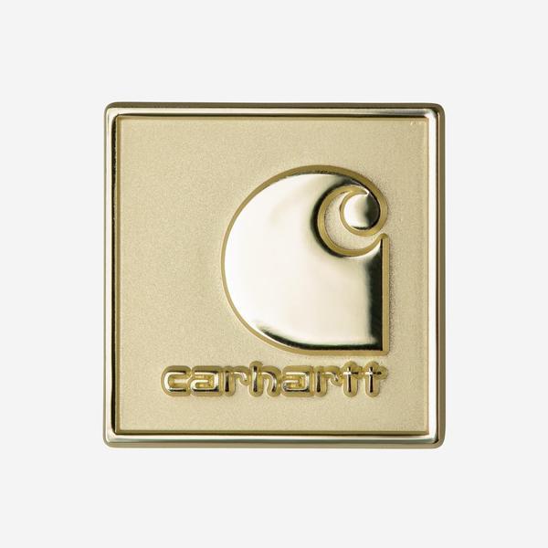 Carhartt WIP Square Label Pin Gold