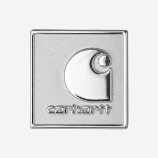 Carhartt WIP Square Label Pin Silver