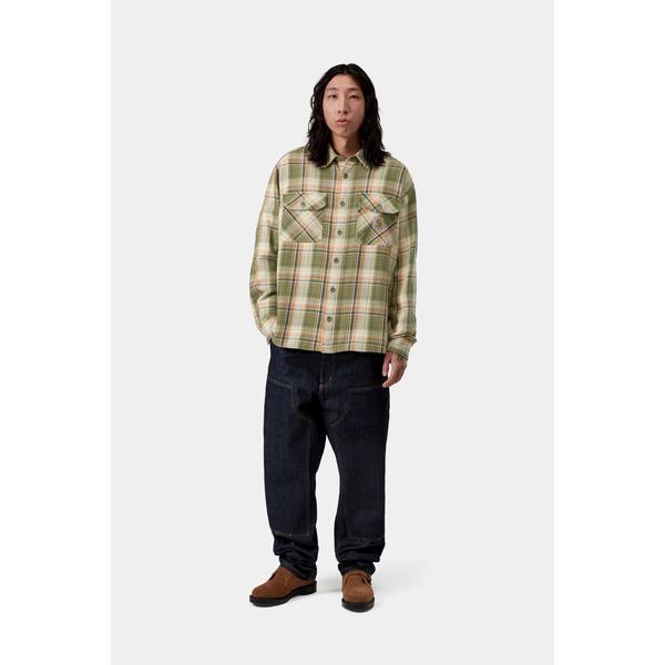 Carhartt WIP Tunick Check Flannel Shirt Dollar Green