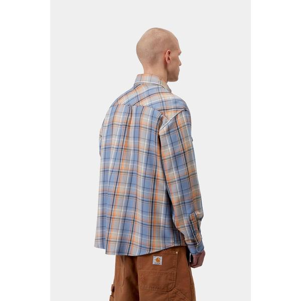 Carhartt WIP Tunick Check Flannel Shirt Gentle Blue