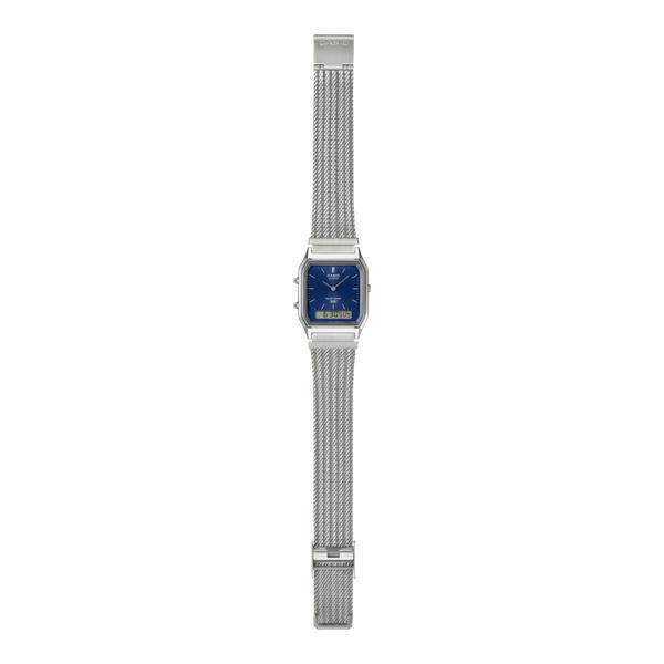 Casio Analog - Digital Vintage Watch AQ230EM-2A Blue - Silver