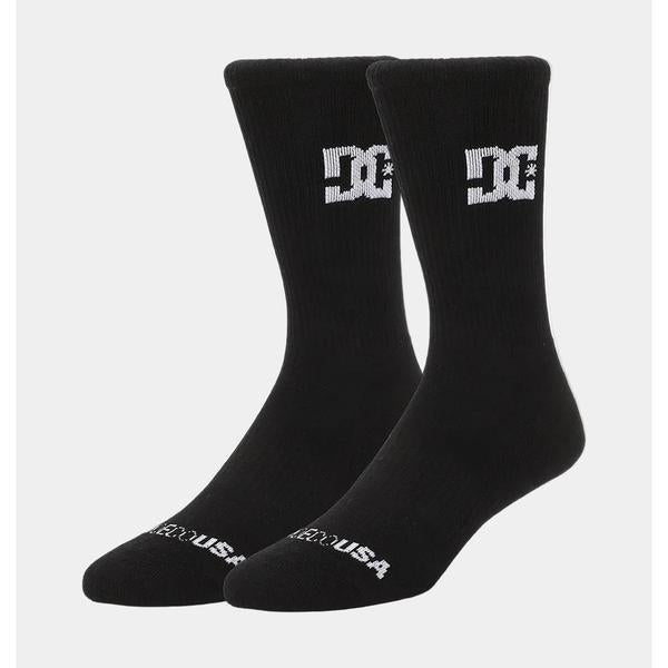 DC Shoes Logo Crew Socks Black - White