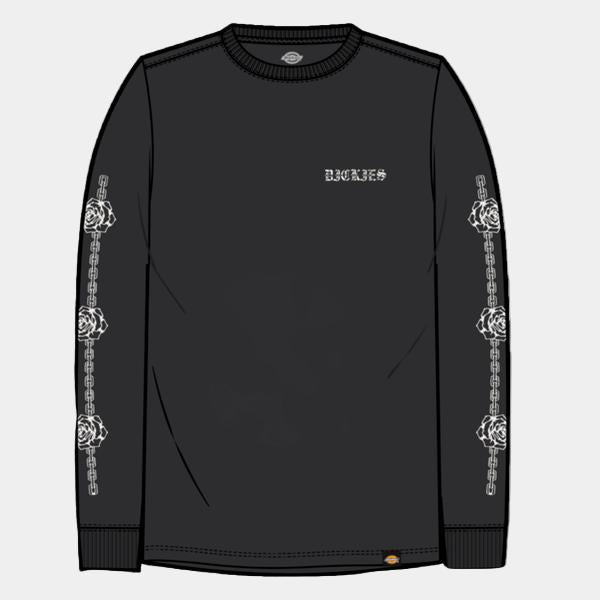 Dickies Chained Graphic Long Sleeve T-Shirt Black - White