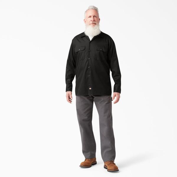 Dickies Long Sleeve Flex Twill Work Shirt Black