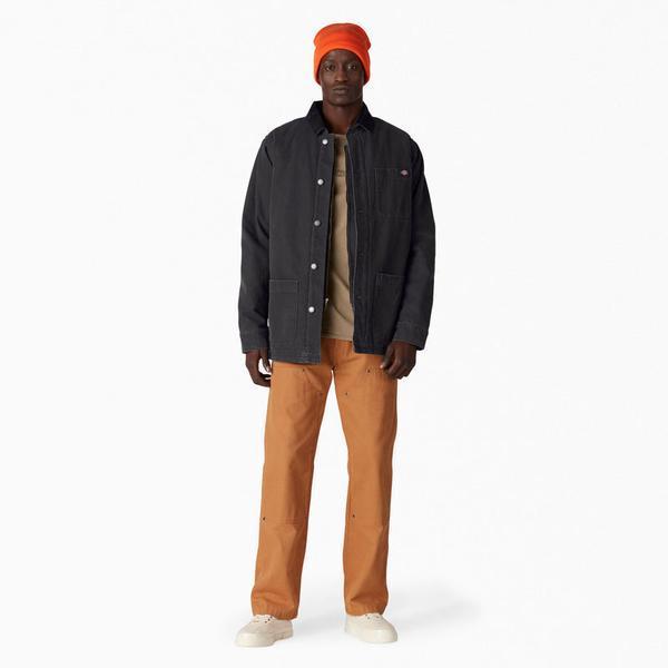 Dickies Stonewashed Duck Lined Chore Coat Black