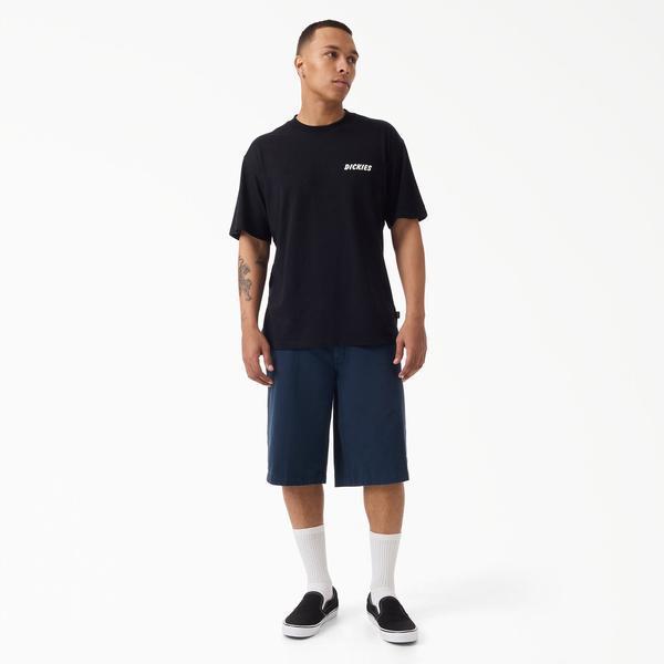 Dickies Worn In Loose 13" Work Shorts Dark Navy
