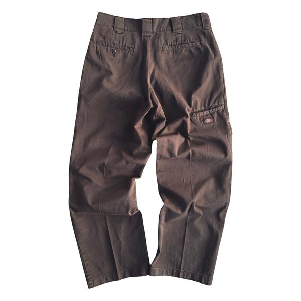 Dickies Worn In Loose Fit Double Knee Work Pants Dark Brown