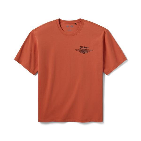 Dickies x Harley Davidson Cowboy Graphic Vintage Wash T-Shirt Orange