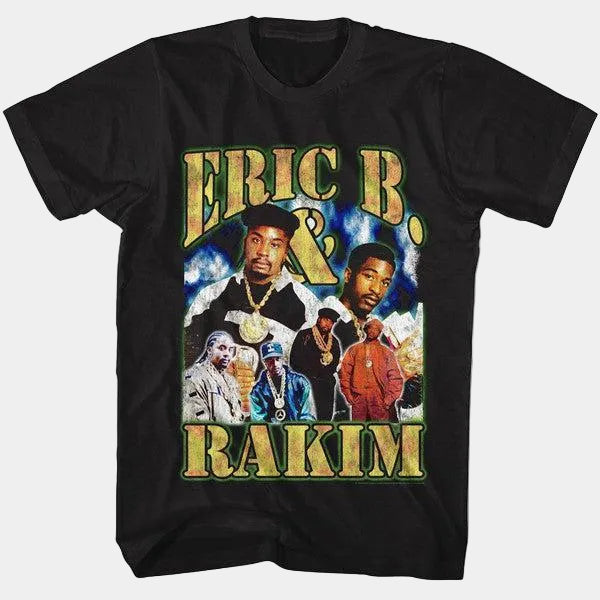 Eric B and Rakim Group Collage T-shirt Black