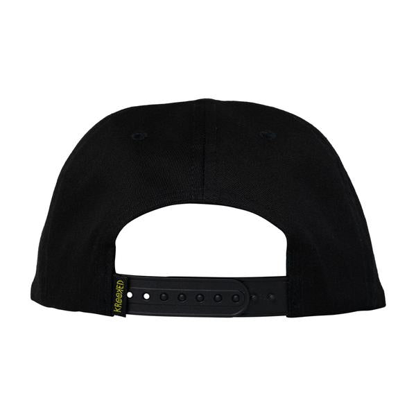 Krooked Skateboards Fire Bird Unstructured Snapback Hat Black