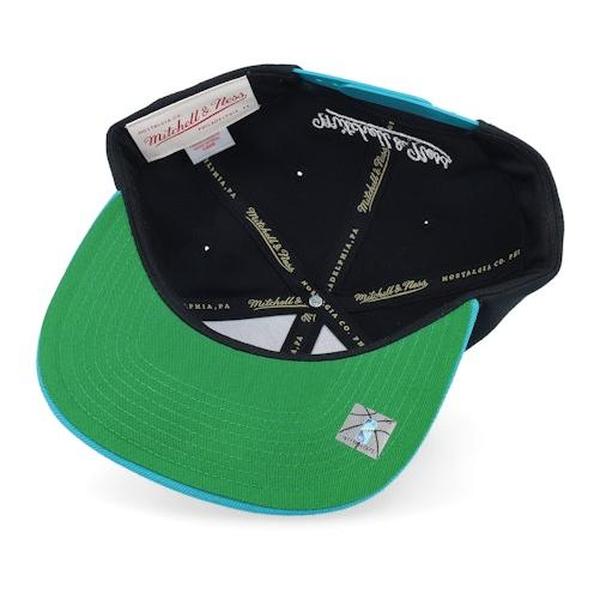 Mitchell & Ness Charlotte Hornets Circle Splash HWC Snapback Hat Black - Teal