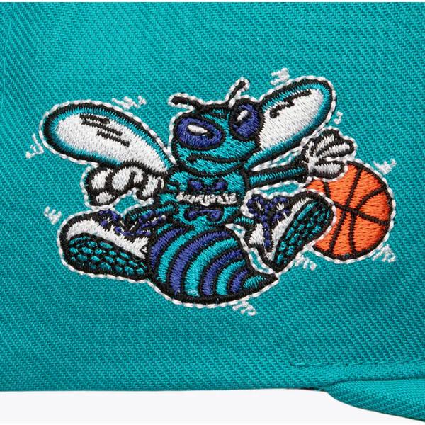 Mitchell & Ness Charlotte Hornets Double Up HWC Snapback Hat Teal