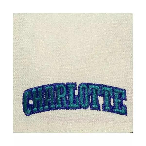 Mitchell & Ness Charlotte Hornets Dusted Double Pro HWC Snapback Hat Off White