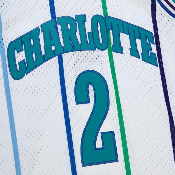 Mitchell & Ness Charlotte Hornets Larry Johnson 1992-93 Swingman Jersey White