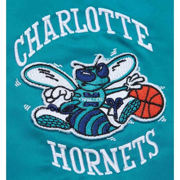Mitchell & Ness Charlotte Hornets NBA Lightweight Satin Jacket Teal