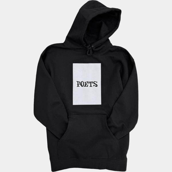 Poets Brand D&G Flock Logo Hoody Black