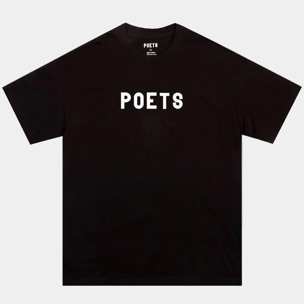 Poets Brand OG Flocked Logo Tee Black - White
