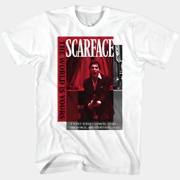 Scarface Scarlet Box Overlay Tee White