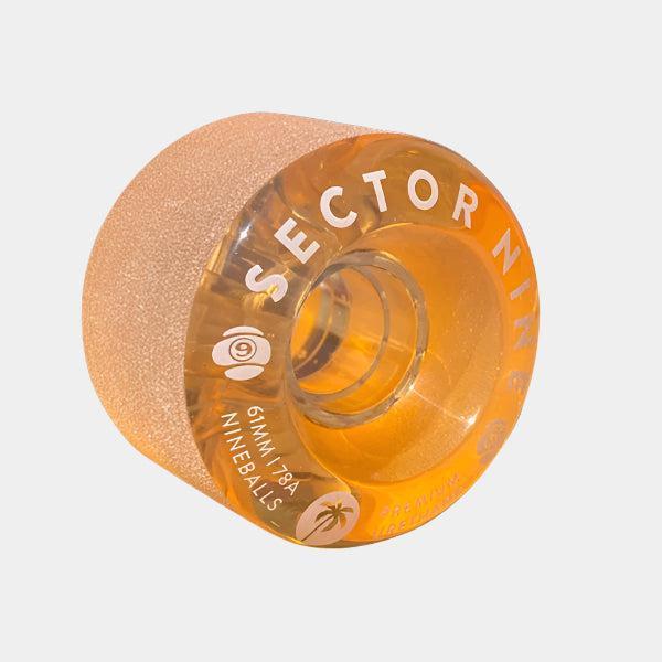 Sector 9 Nine Balls Soft Cruiser Wheels 78a 61mm Clear Orange