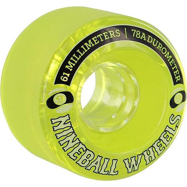 Sector 9 Nine Balls Soft Cruiser Wheels 78a 61mm Clear Yellow