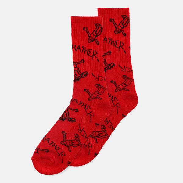 Thrasher Gonz Logo Crew Socks Red - Black