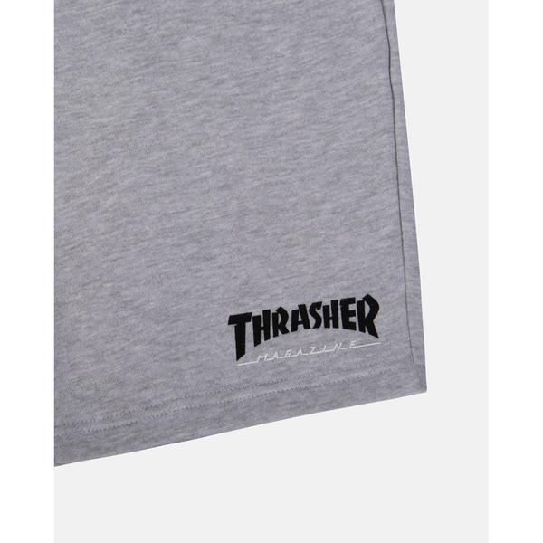 Thrasher Magazine Mag Logo P.E. Sweat Shorts Heather Grey