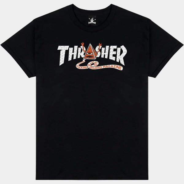 Thrasher Magazine x Toy Machine Skateboards Pyramid T-Shirt Black