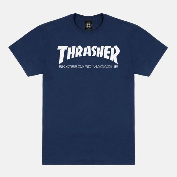Thrasher Skate Mag T-Shirt Navy - White