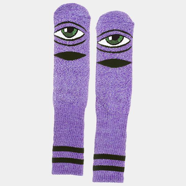 Toy Machine Sect Eye Crew Socks Purple Heather