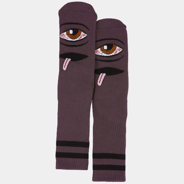 Toy Machine Skateboards Bloodshot Eye Crew Sock Eggplant
