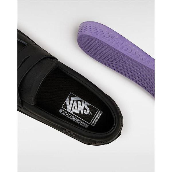 Vans Skate Loafer Shoe Leather Black - Black