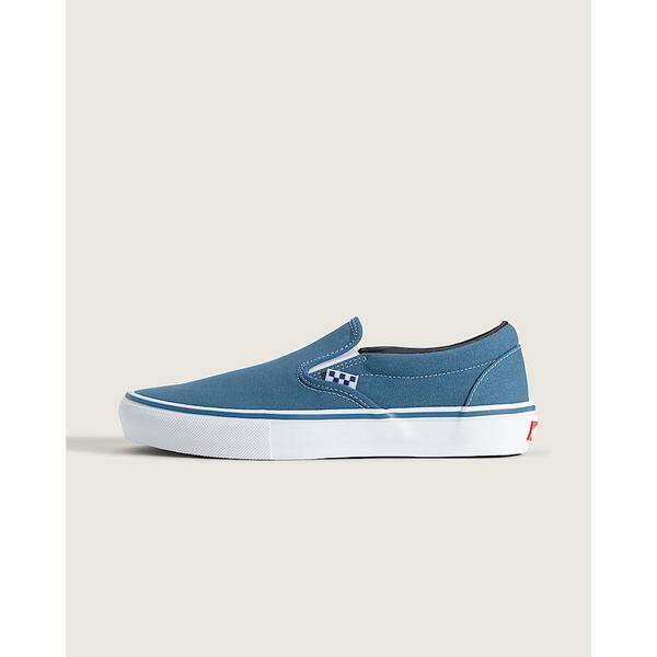Vans Skate Slip On Navy - White