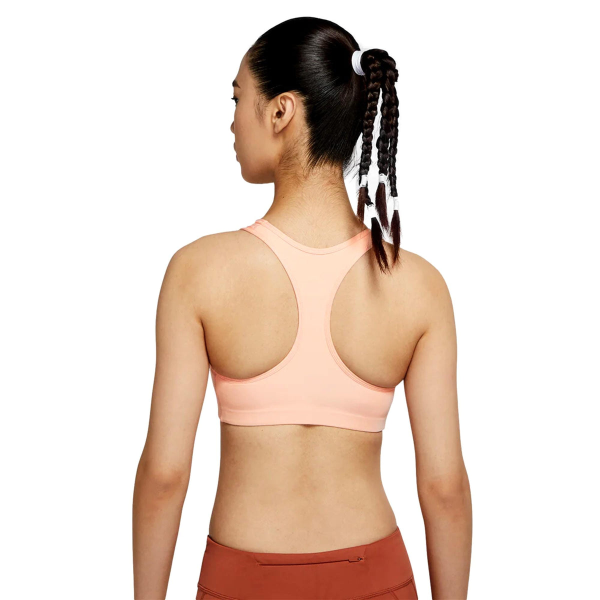 Nike DRI-FIT Swoosh Bra Peach/Black BV3900-664 Women's