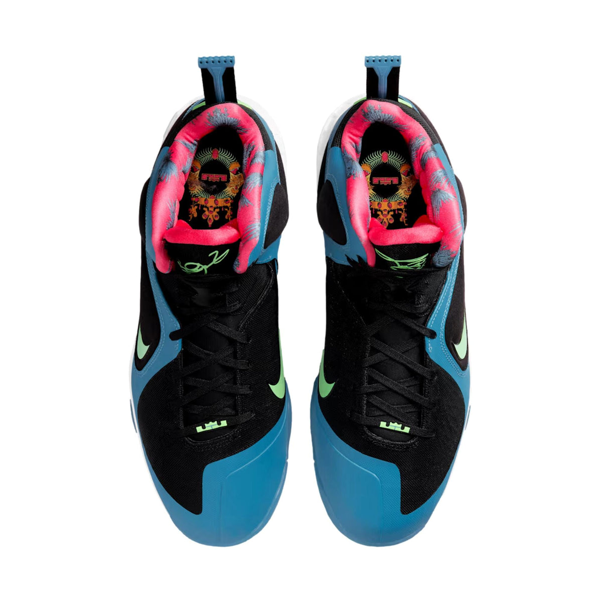 Nike LeBron IX Black / Harbor Blue - Green - Pink DO5838-001 Men's