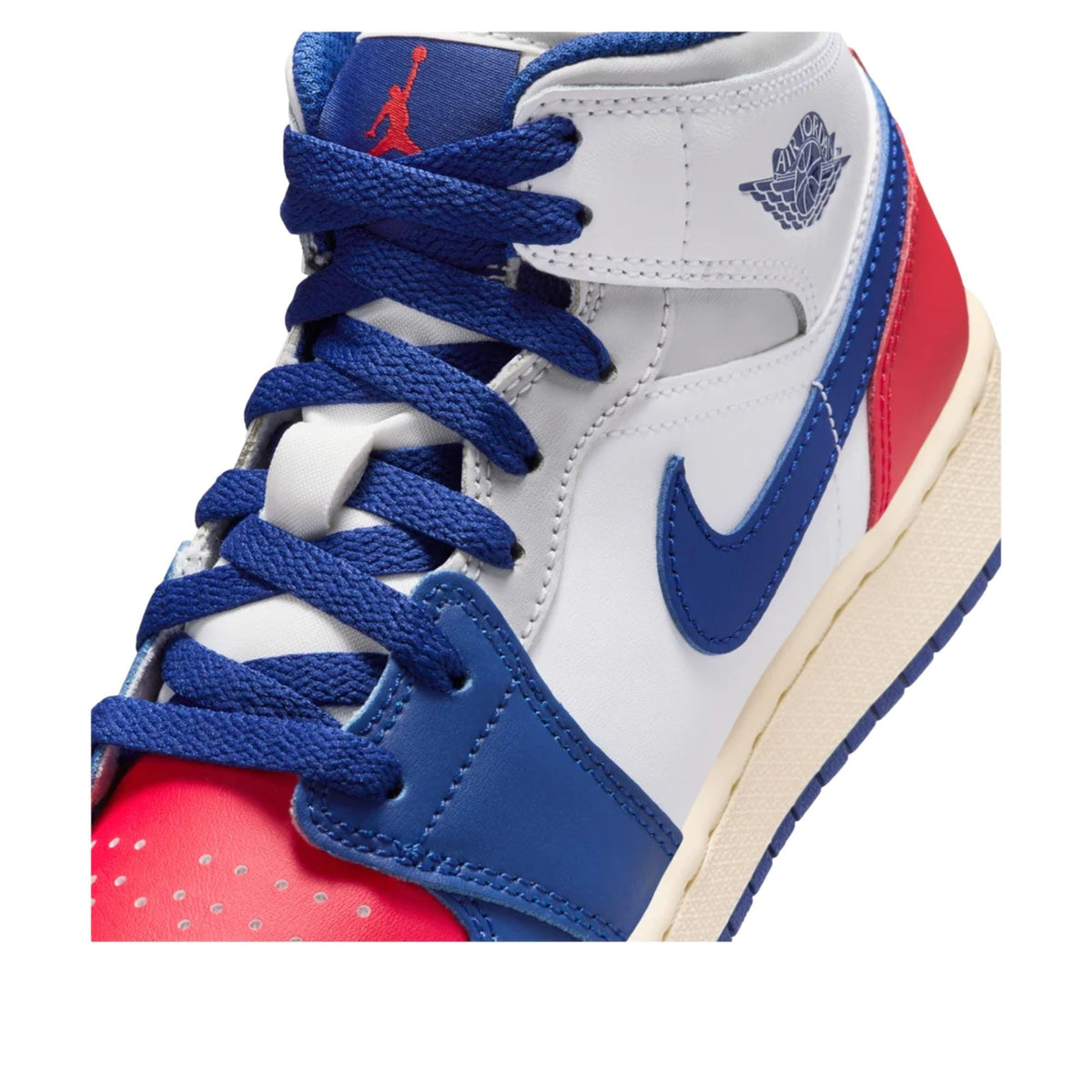 Nike Air Jordan 1 Mid White / Deep Royal Blue DQ8423-102 Grade-School